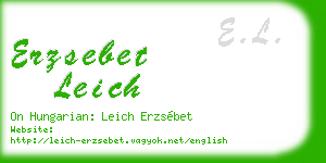 erzsebet leich business card