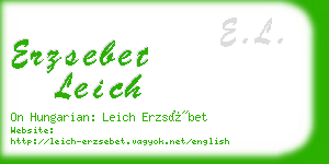 erzsebet leich business card